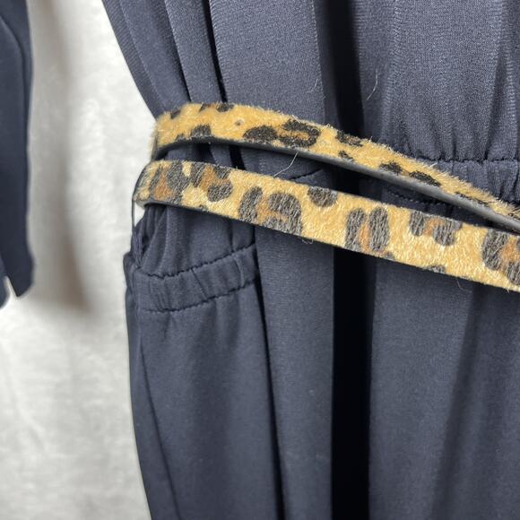 Michael Kors Women's Navy Blue Gold Zippered Scoop Neck Dress Sz XXL Plus 2XL - Picture 8 of 16